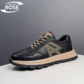 ROSE 欧洲站男鞋 男鞋 秋款 ELEGANT 百搭时尚 阿甘鞋 真皮小众休闲鞋