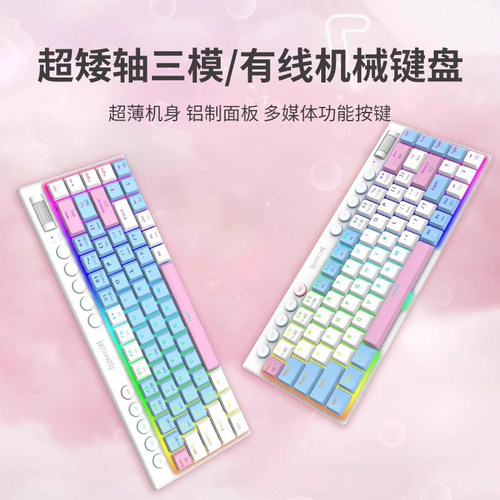 红龙青轴红轴无线机械键盘无手托