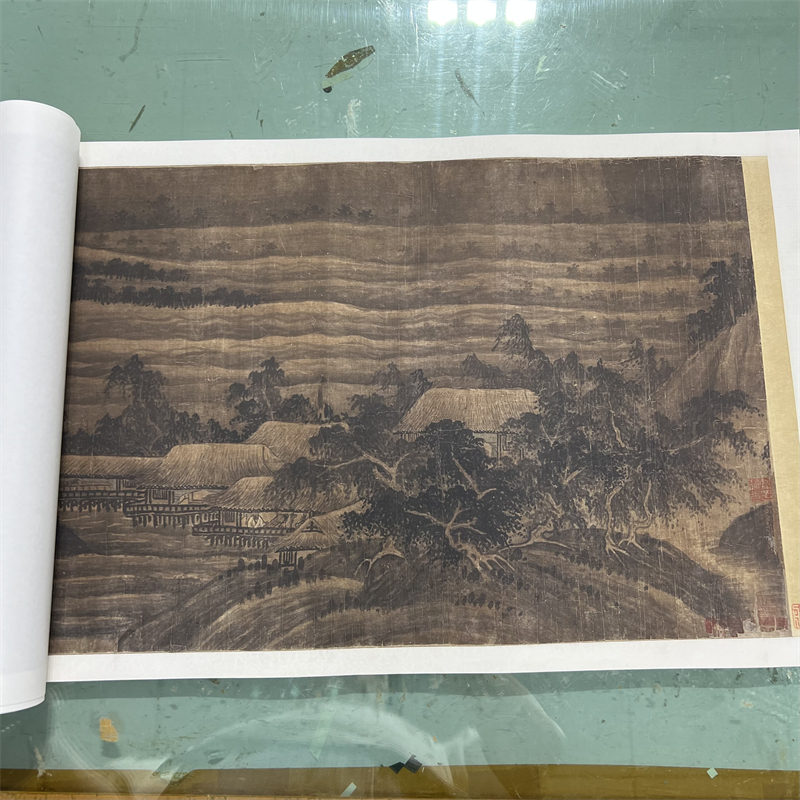 传五代画家 董源 北苑山水图长卷微喷复制宋画学习临摹范本画稿