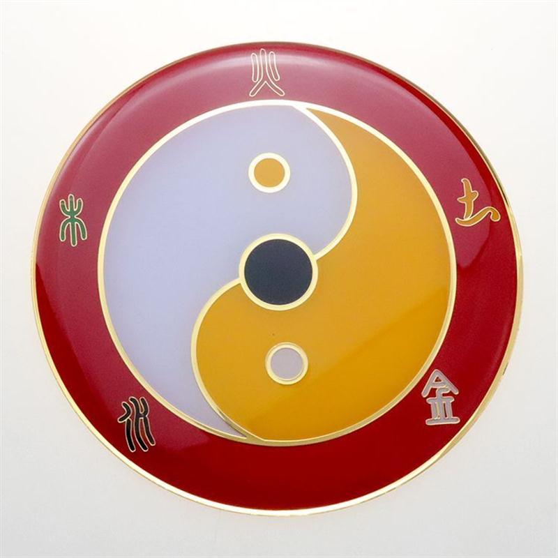 万字贴黄铜八公分金木水火土五行八卦万字福太极补角墙贴摆件烤漆