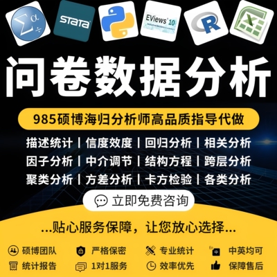 spss分析满意为止！硕博数据分析