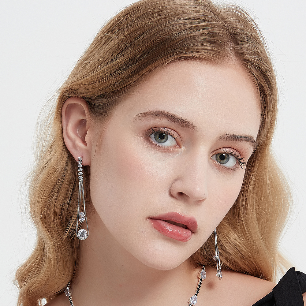 人鱼眼泪流苏耳环YYT-Ystudio