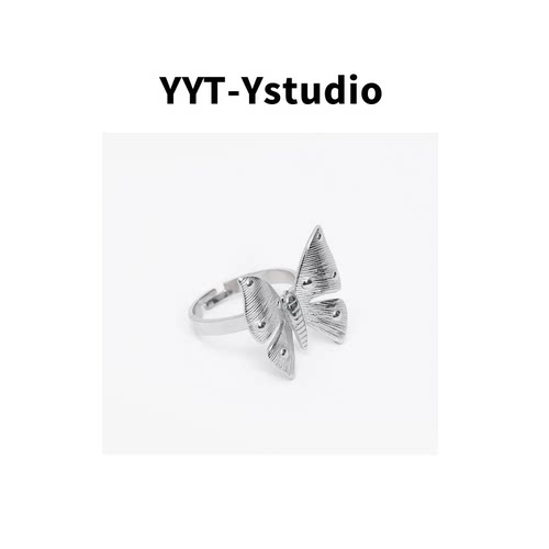YYT-Ystudio蝴蝶开口戒指小众
