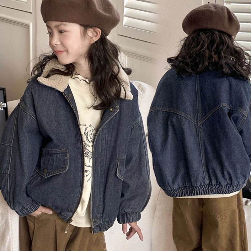 男女童洋气棉服外套羊羔绒夹克