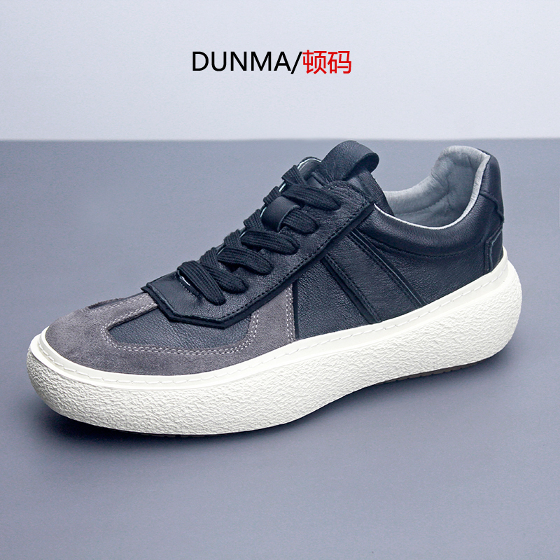 真皮板鞋耐磨休闲鞋日系德训鞋潮