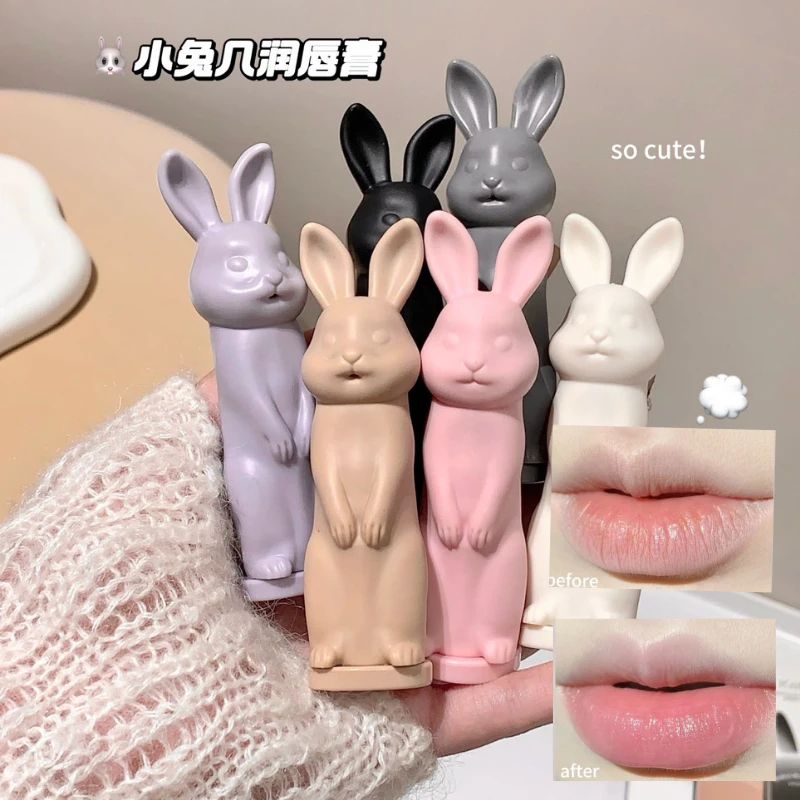 正品珂拉思萌兔润唇膏保湿滋润干防裂淡化唇纹补水打底修护伪素颜