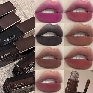 秋冬辣妹深色集合!口黑竟然意外显白不掉色不染唇暗黑唇釉唇泥女