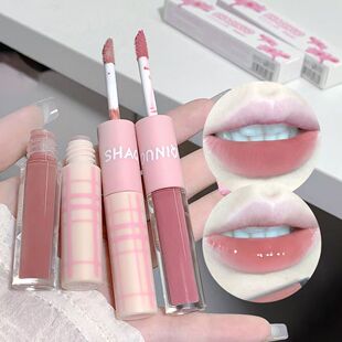 双头唇釉水光镜面嘟嘟唇哑光高颜值不易掉色学生素颜显白丝绒雾面