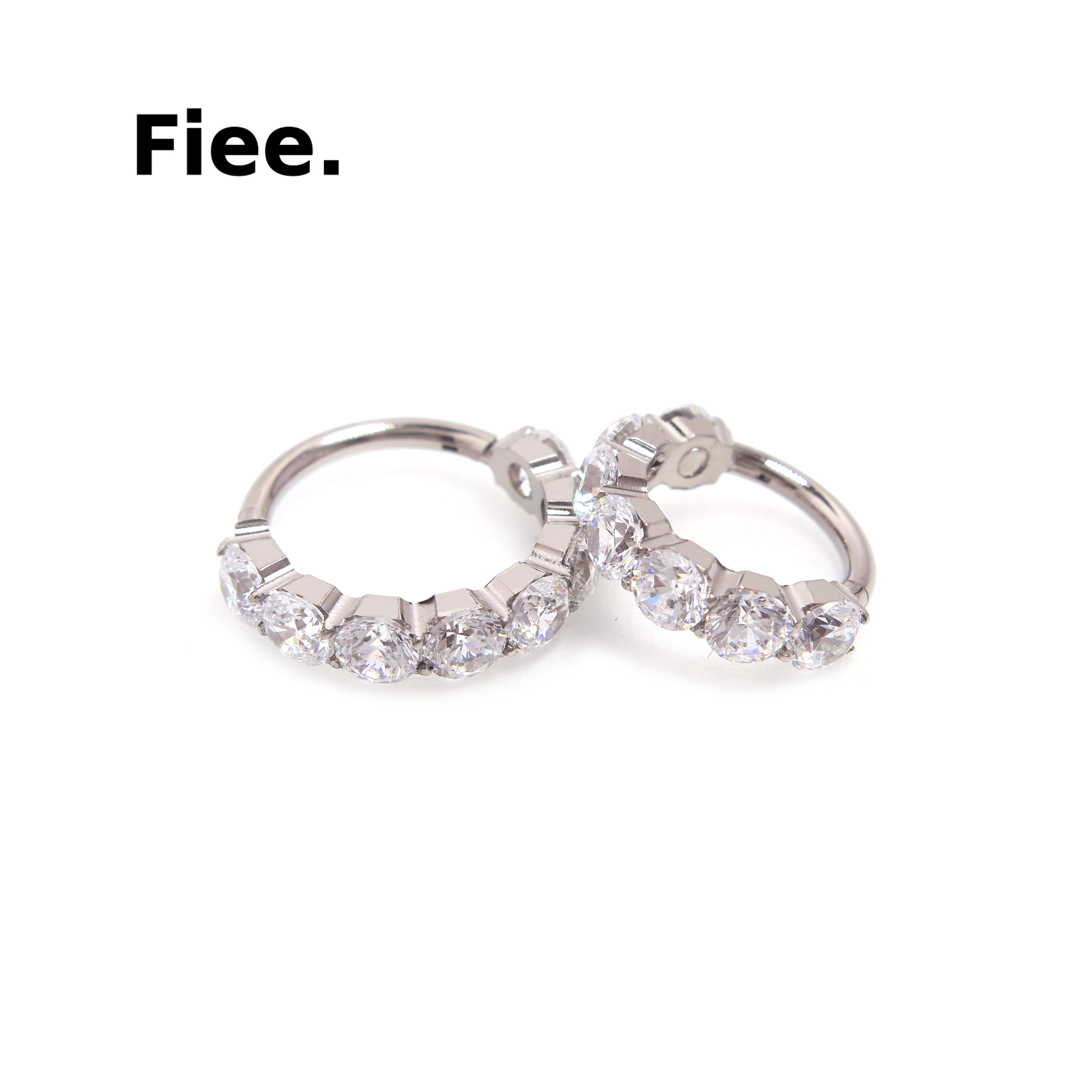 爆闪钛合金大钻耳环耳扣耳圈