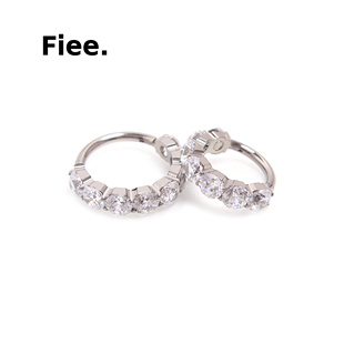 爆闪钛合金大钻耳环耳扣耳圈 鹿晗同款满钻耳骨耳蜗环防过敏