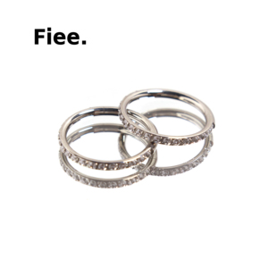 F136植入级钛合金镶钻耳圈耳环耳扣素圈鼻环1.2mm养耳洞穿刺饰品