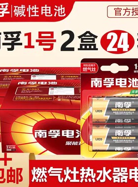 南孚1号电池D型一号碱性LR20热水器煤气灶丰蓝碳性灶用天然气无汞