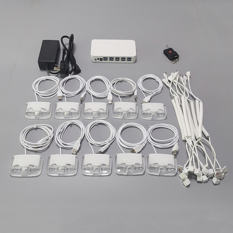 手机防盗器展示架手机防盗器一拖十10体验台报警器苹果安卓TYPEC