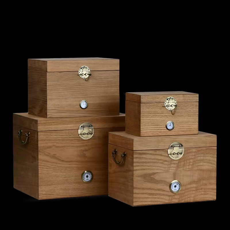 白茶包装礼盒高档实木银针