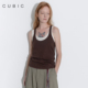 CUBIC邱园之旅 可拆分两件套撞色叠穿圆领休闲基础款 吊带
