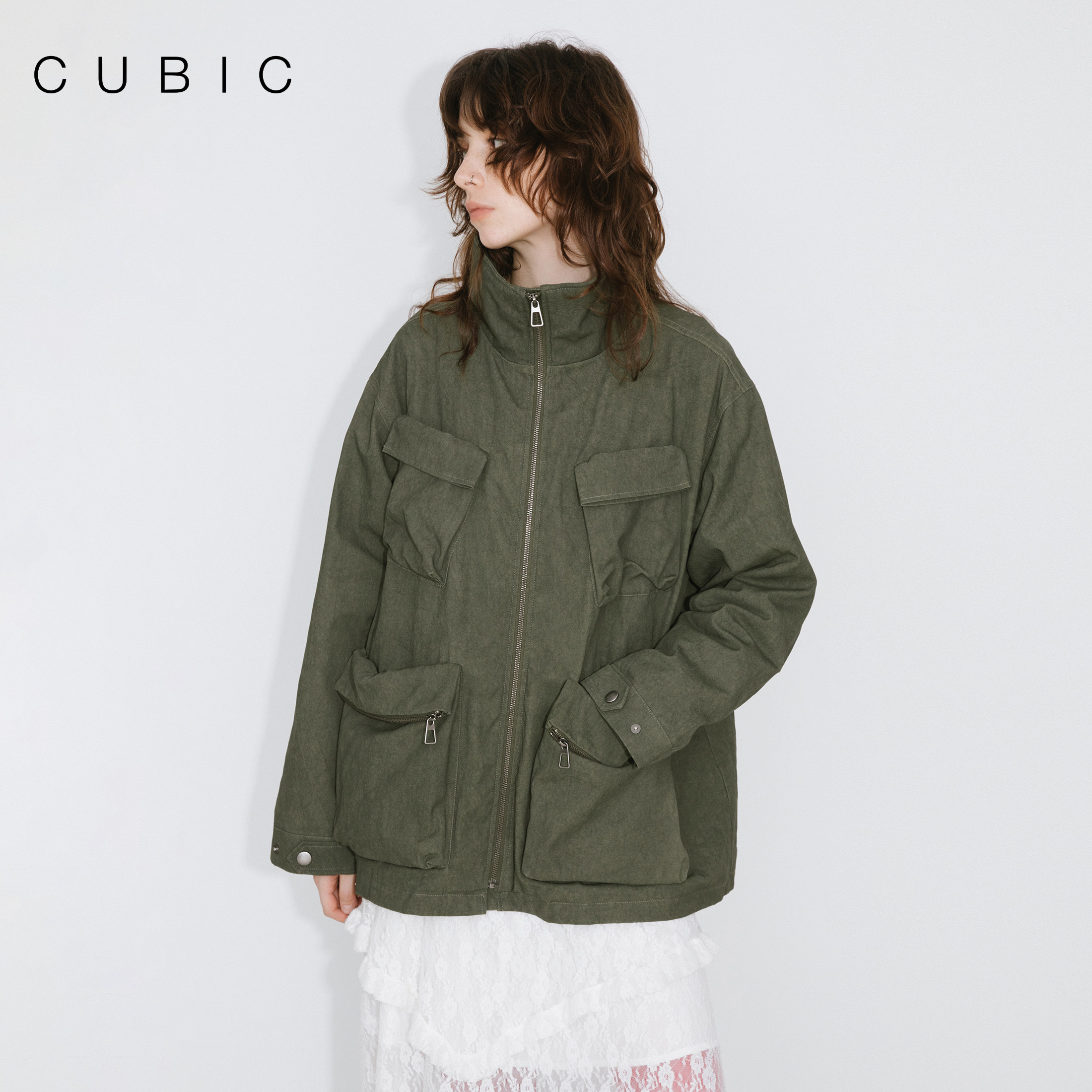 CUBIC抹茶松饼 白鸭绒休闲感工装立体口袋保暖立领羽绒服外套,女装/女士精品,羽绒服,淘宝优惠券,粉丝福利购,淘宝优惠卷