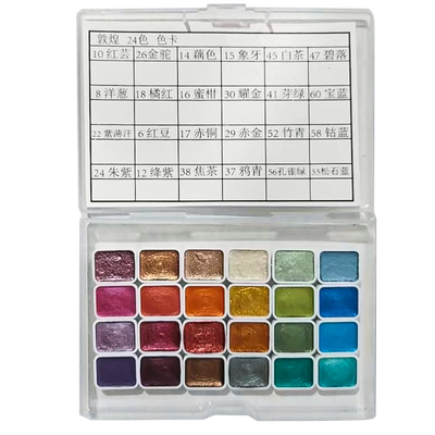 珠光水彩颜料固体分装