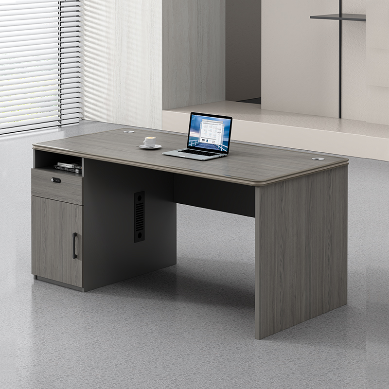 单人办公桌椅组合1.2米电脑书桌铝合金包边办公室1.4米职员员工位