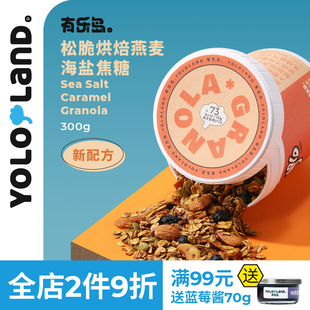 有乐岛/松脆烘焙燕麦/海盐焦糖 大颗粒坚果仁焦糖香气十足