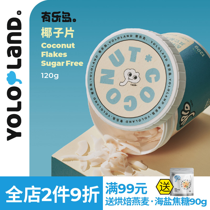 有乐岛/椰子片 马来西亚特产无蔗糖不甜椰子脆片