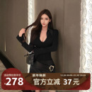 金属扣腰带性感辣妹低腰半身裙女包臀短裙 MIMIWU 现货秒发