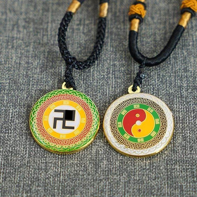 双面万字符吊坠后天八卦太极图