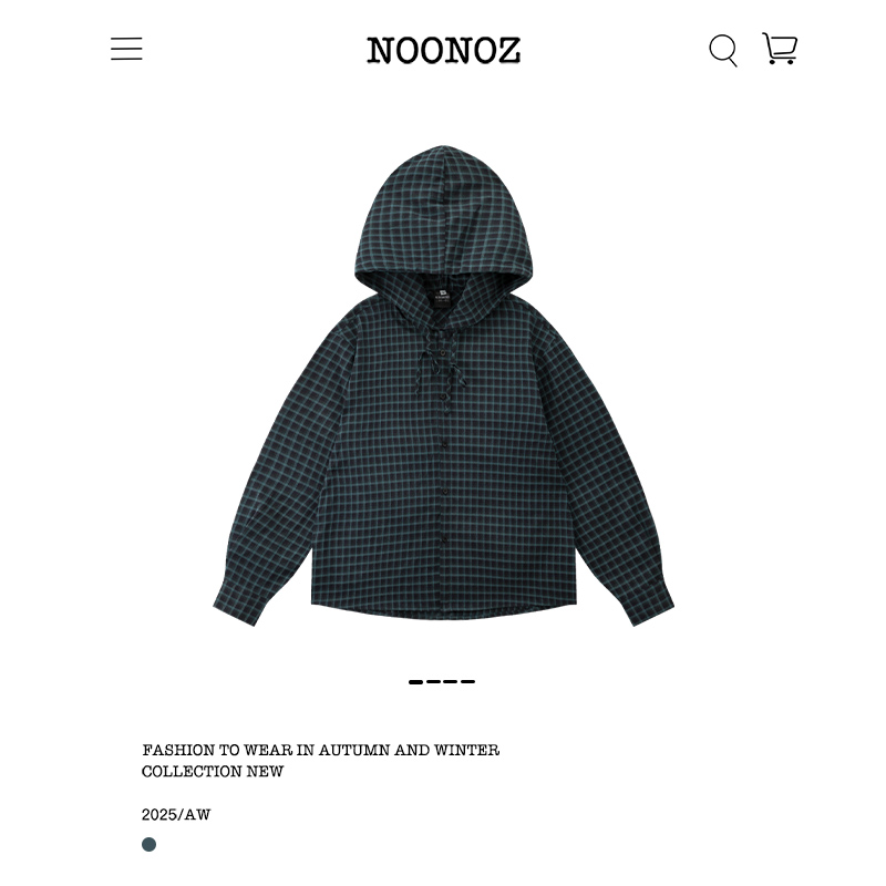 早秋中性风穿搭美式格子连帽衬衫