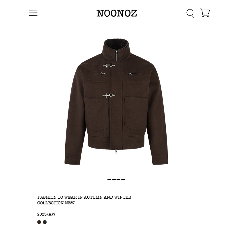 冬季复古美拉德飞机扣棉衣