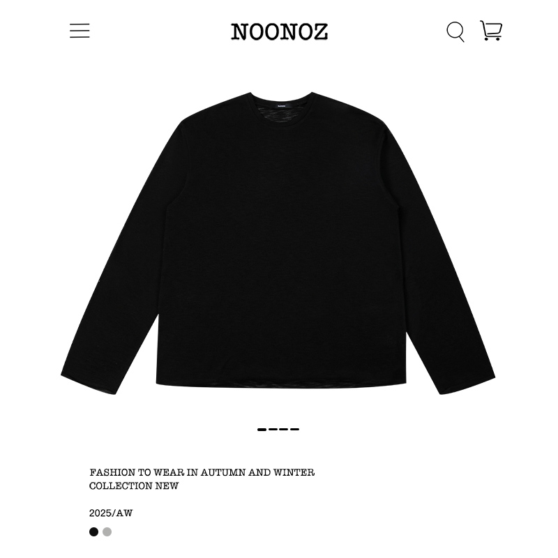 纯色基础款圆领长袖T恤男早秋