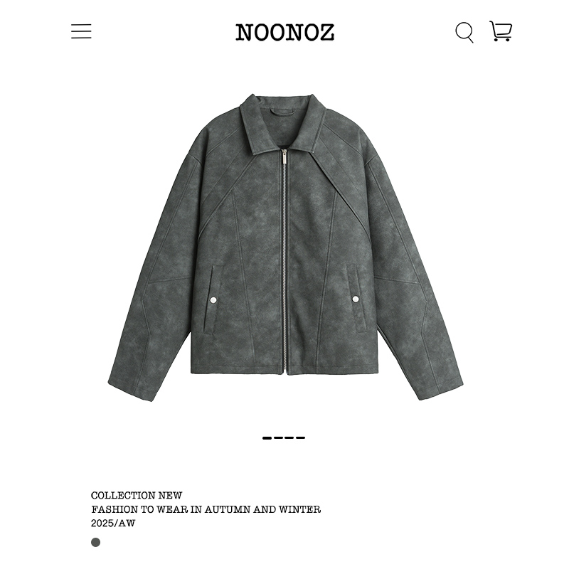 美式高街解构PU皮衣夹克