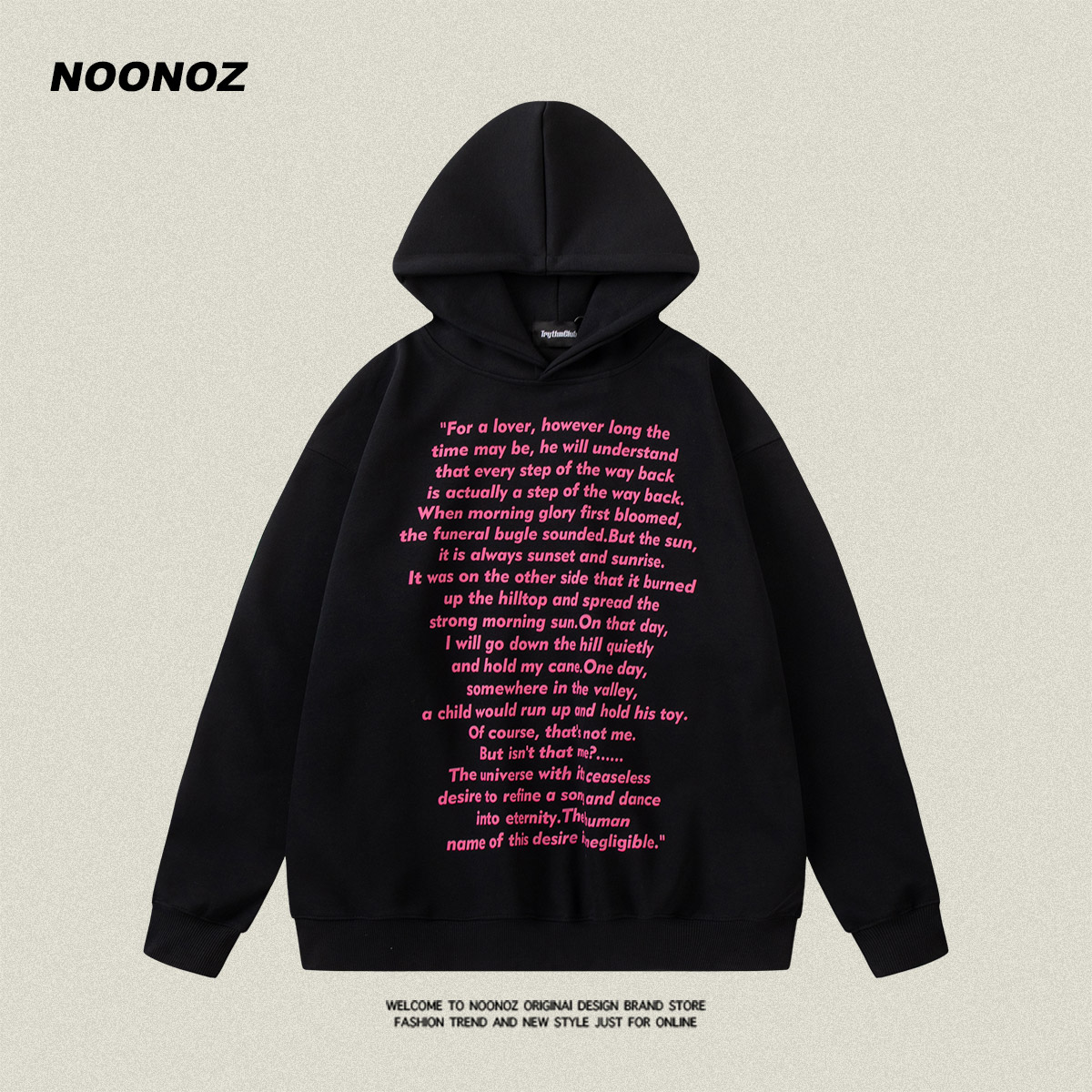 NOONOZ重磅美式套头嘻哈卫衣