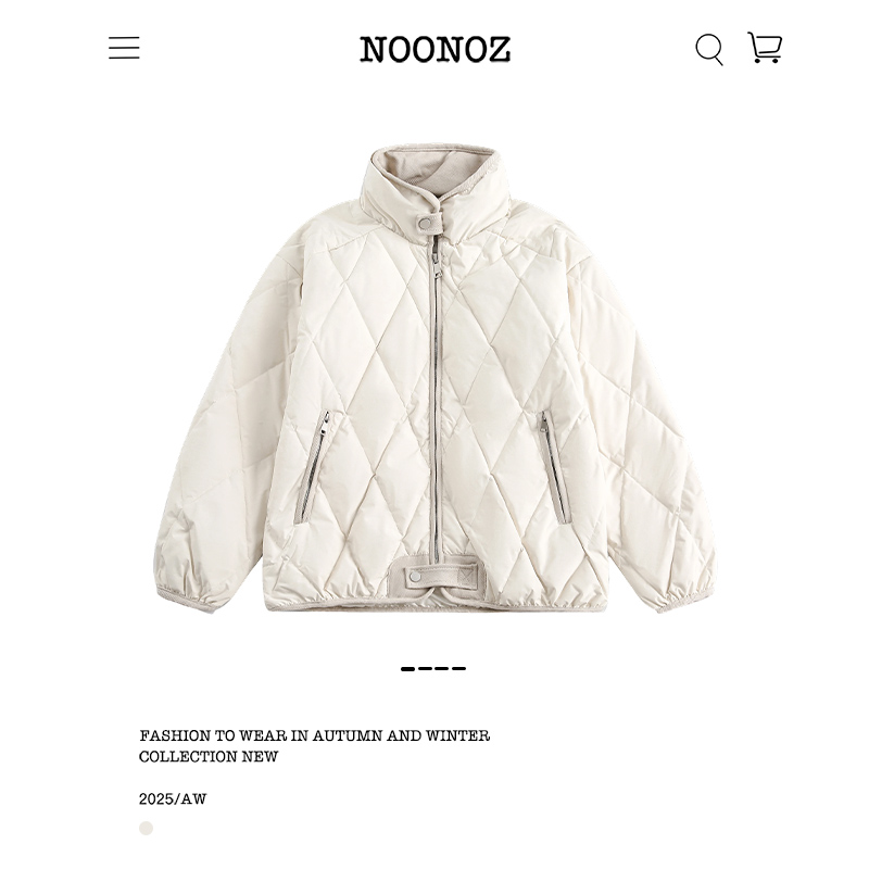 冬季日系复古菱格轻量羽绒服