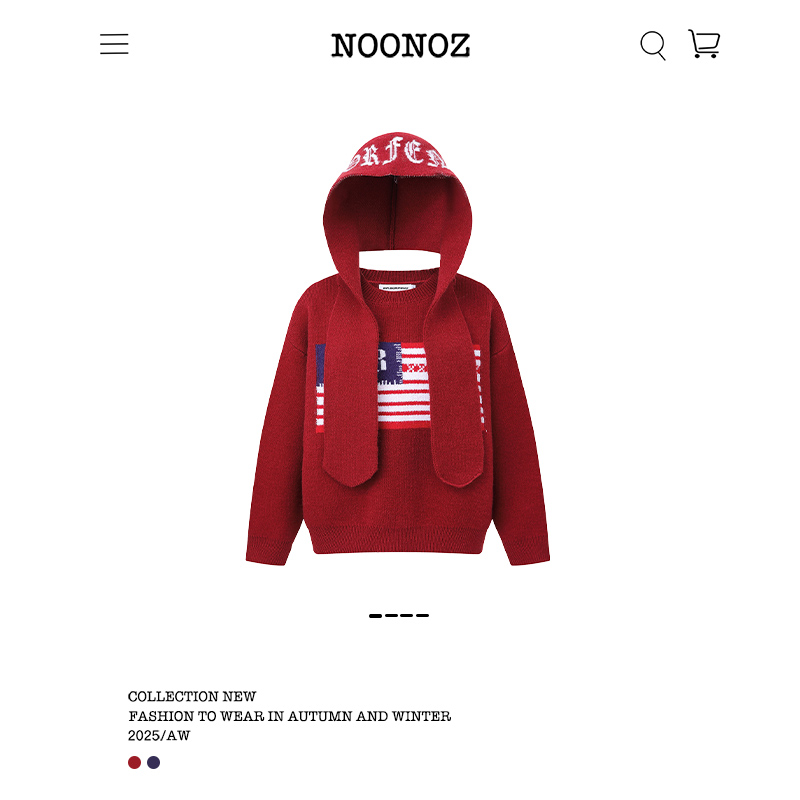 可拆卸连帽披肩毛衣男