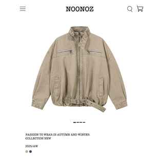 NOONOZ巴恩风美式 牛仔外套男潮牌复古秋冬中性风vintage夹克 工装