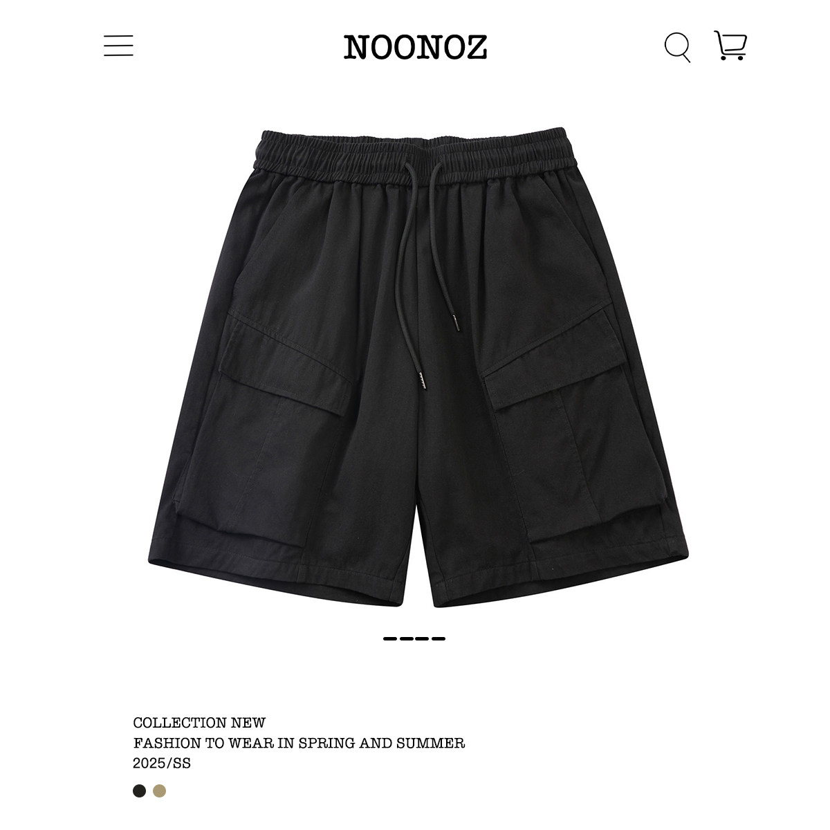 NOONOZ夏季美式纯色工装短裤男宽松直筒阔腿透气户外运动五分裤子,男装,休闲裤,淘宝优惠券,粉丝福利购,淘宝优惠卷