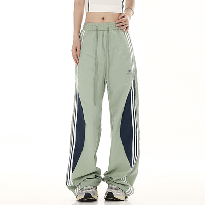 NOONOZ美式嘻哈条纹工装裤运动