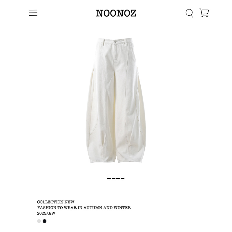 美式解构廓形弯刀牛仔裤