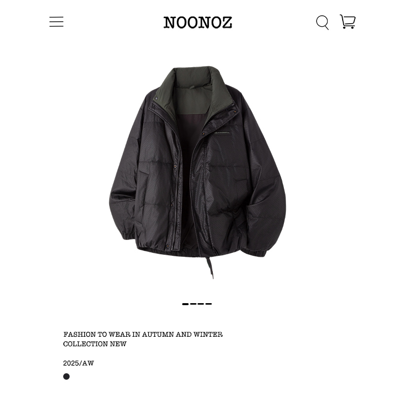 冬季肌理感白鸭绒羽绒服