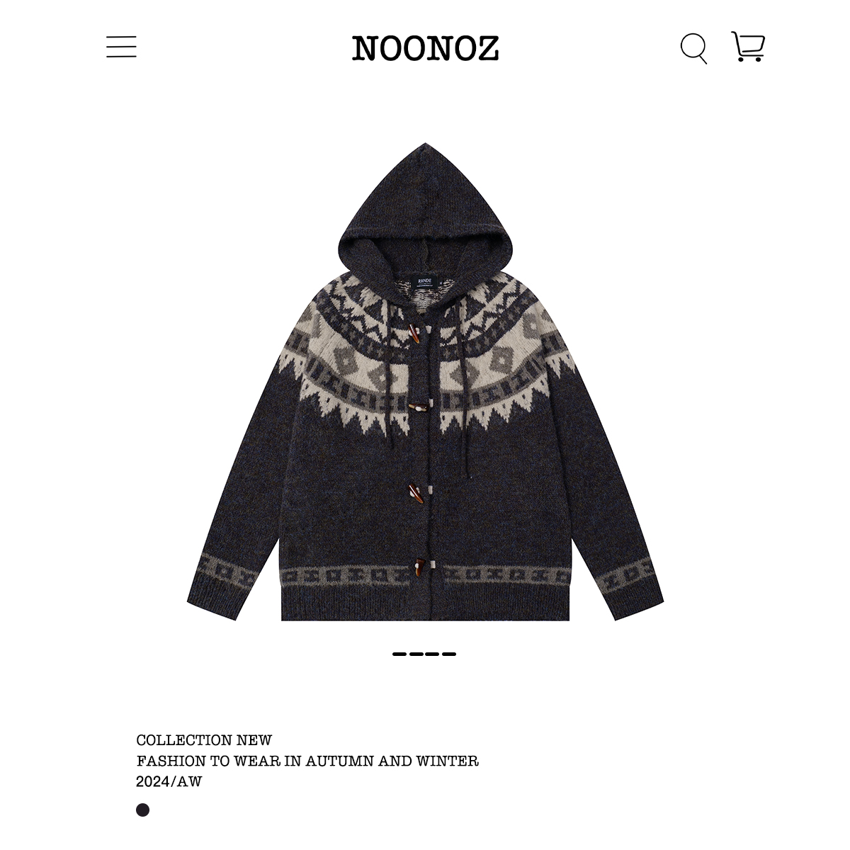 NOONOZ费尔岛开衫针织衫毛衣