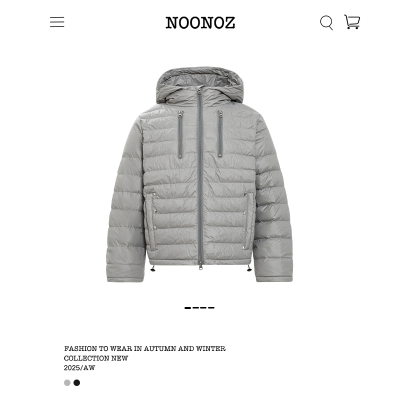 冬季90白鸭连帽排骨羽绒服