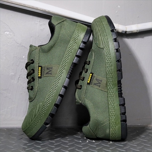 3537夏季户外防臭透气解放鞋迷彩鞋耐脏耐磨工地工人工作干活鞋子