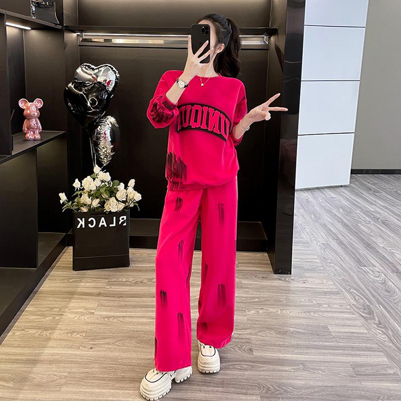 韩版休闲运动套装女运动服两件套