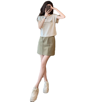 休闲套装裙女短袖短裙运动两件套