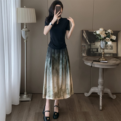 中式优雅气质国风套装裙女两件套