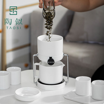 T8简泡懒人自动泡茶器恒温煮茶壶陶瓷家用高档送礼功夫茶具小套装