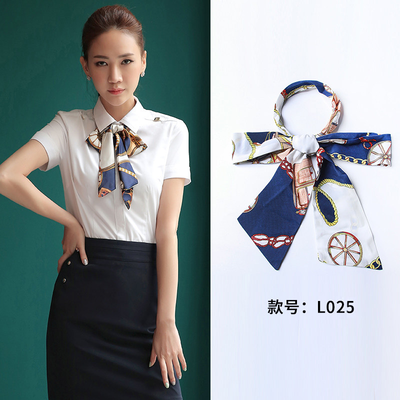 领巾方服饰配件工装衬衫丝巾装饰多女条时尚女士职业丝巾小款可选