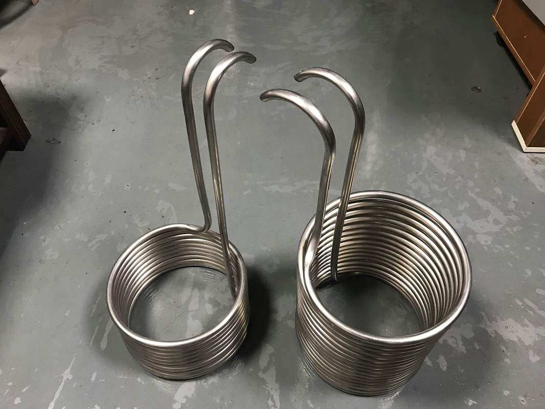 新品0旋铁管钛管电热管加热铁管冷却管螺m旋铜管不锈钢弯管盘定制