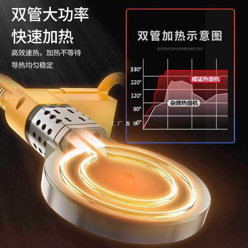 6E3X热熔器PPR水管热熔机PE110焊接工具模头水电工程大功率焊接热