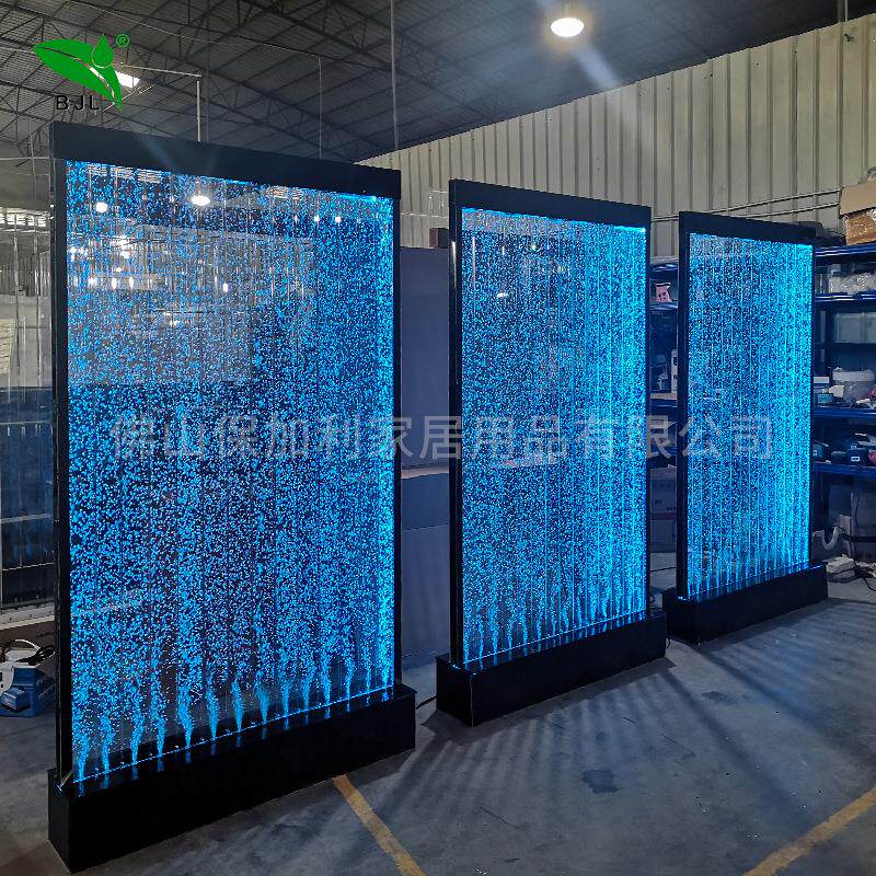 工厂制作水幕墙流水墙流水屏风发光餐厅水幕鱼缸隔断水帘摆件装饰