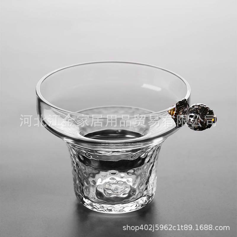 创意耐热透明玻璃茶漏茶滤公道杯漏斗套装不锈钢茶叶过滤网滤茶器